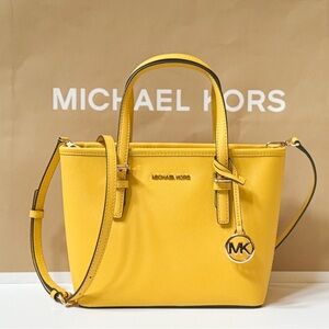 Michael Kors Jet Set Travel XS Tote Shoulder Bag Yellow Citrus